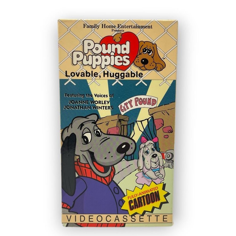 Pound Puppies Lovable Huggable VHS Tape 1986 Jonathan Winters Joanne Worley
